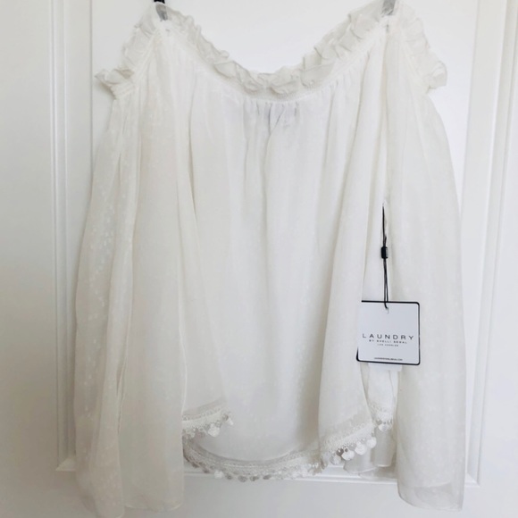 Nordstrom Tops - Nordstrom Off the Shoulder Sheer Top